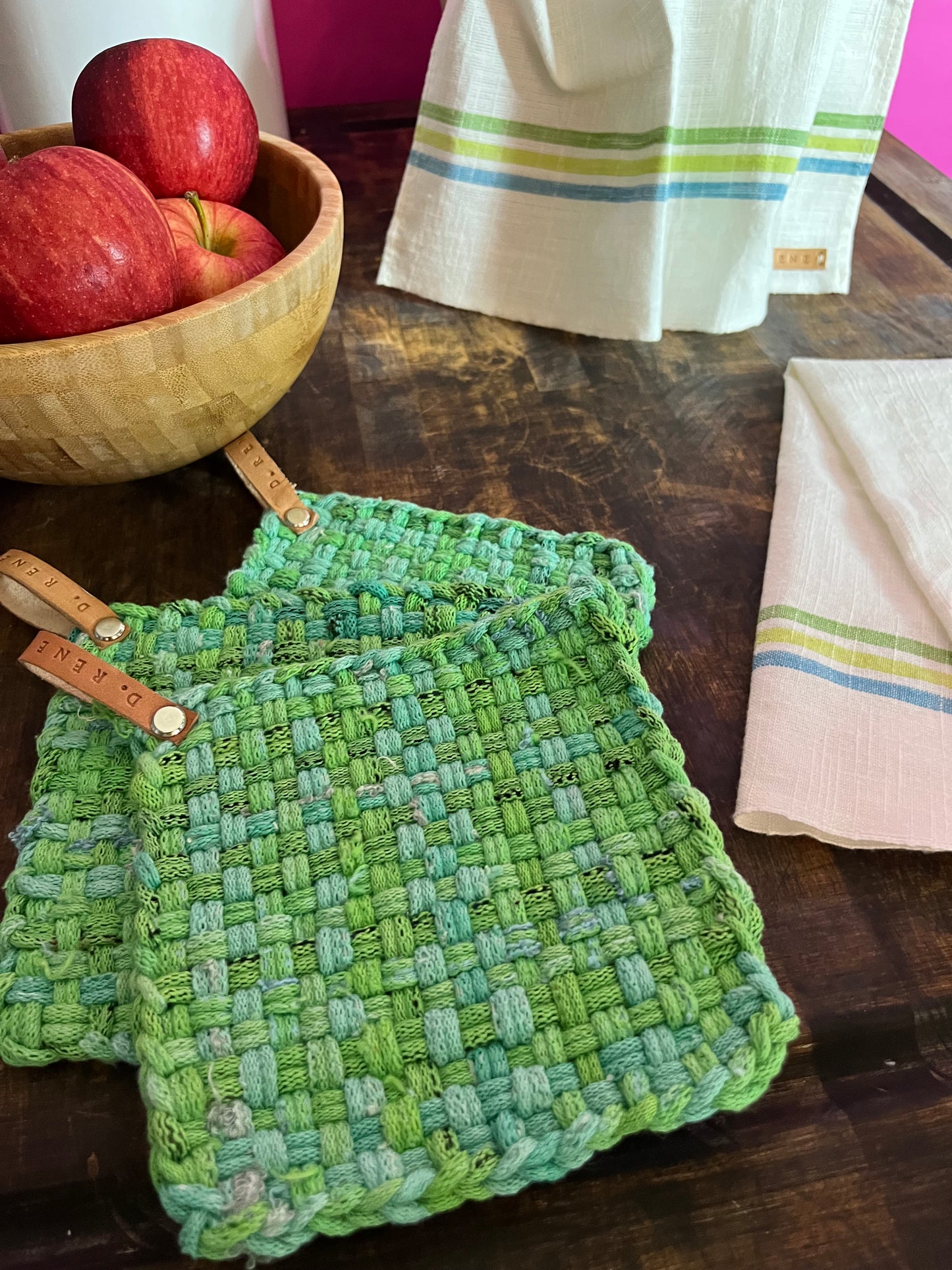 Cotton Hand-Loomed Pot Holder